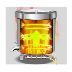 Stainless Steel Industrial Boiling Pot Kitchen Cooking Pot With Mixer