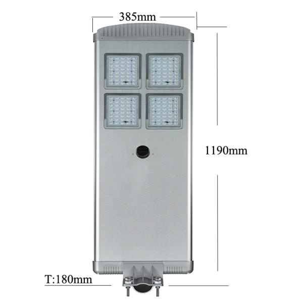 LiFePO4 Battery 60lm/W Led Solar Street Light 60w