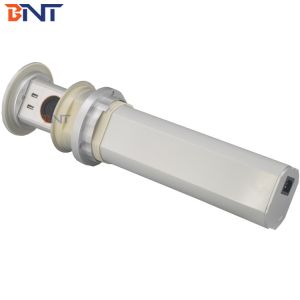 multiple motorized tabletop power cable plugs extension socket