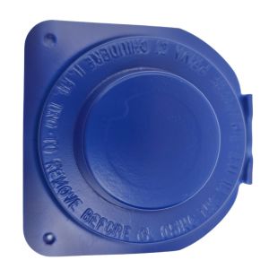 Recyclable Clamshell Plastic Packaging Round Blue Clamshell Plastic Box