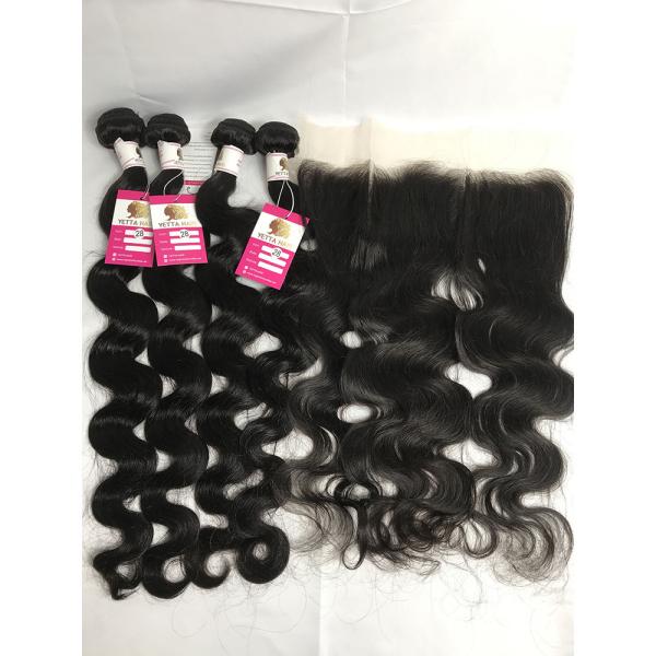 Buy Full Thick Yetta Body Wave Virgin Brazilian Hair 4 Bundles With Frontal at wholesale prices