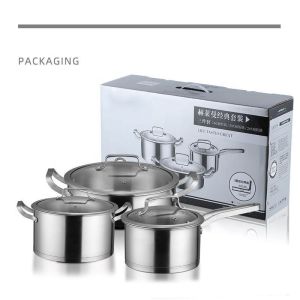Factory Direct Sale Pans And Pots Sets Silver Cooking Pot Sets Stainless Steel