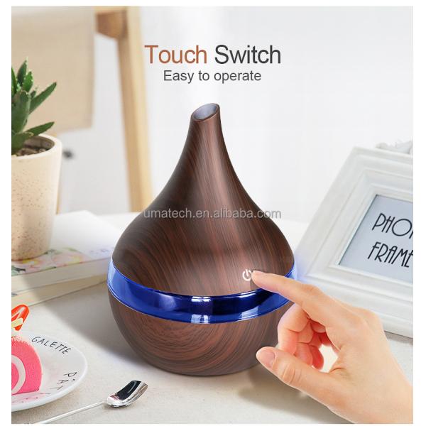 Installation Tabletop 300ml Popular Wood Mini Air Humidifier for Car Desktop Home