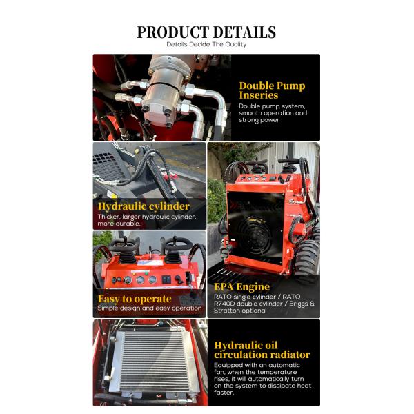 Euro 5 CE EPA China Manufacturer Small Mini Skid Steer Loader 500KG 1 Ton Mini Wheel Loader for Sale Skid Loaders Fast Delivery