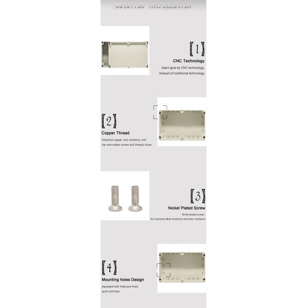 Waterproof dustproof IP65 ABS plastic junction box grey waterproof enclosure 230*150*87 mm