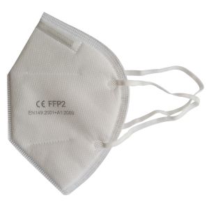 Earloop Type 3D Foldable FFP2 Mask White Color Non Irritating Dust Prevention