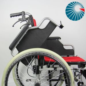 Foldable Aluminum Manual Wheelchair Flip Up Armrest Drop Back Seat