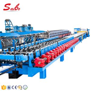 Quality Galvanized Steel Corrugated Roof Panel Roll Forming Machine Gear Box Hydraulic Decoiler for sale