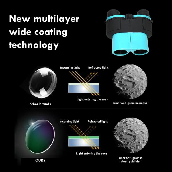 Kids Compact Hd 10x25 Binocular Telescope With Strap