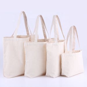 Recyclable CMYK Printing 100% Organic Cotton Tote Bag