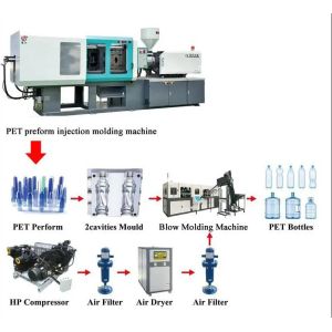 Horizontal Automatic Plastic Wine Bottle Making Machine With 5L