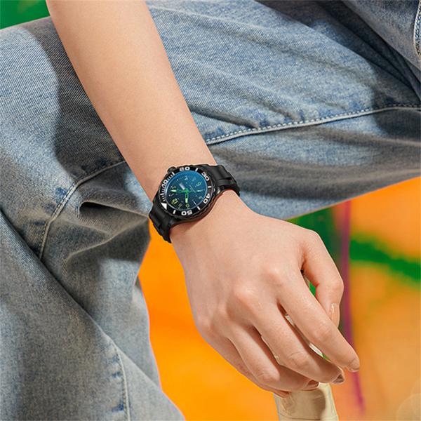 Acrylic Mirror Couple Digital Watches Silicone Strap Japanese Movement