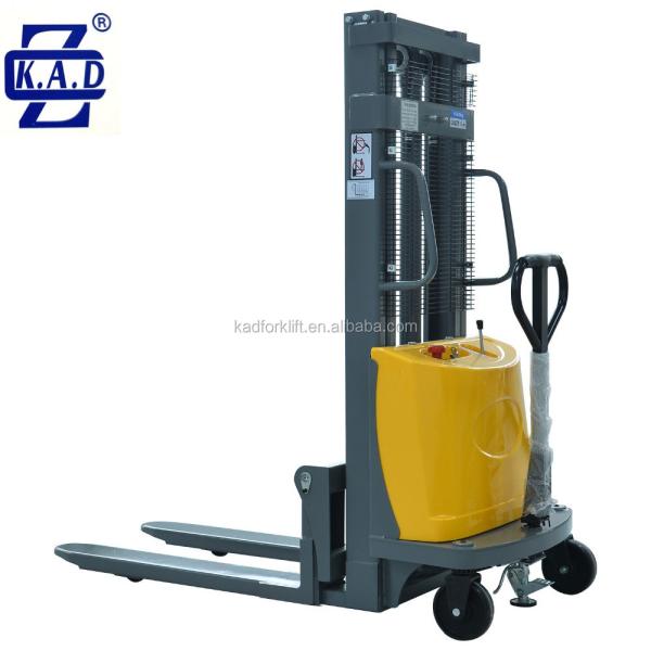 hot sale warehouse equipment self loading 1ton 1.5ton 2ton 1.6m 2m 2.5m 3m 3.5m semi electric pallet stacker forklift