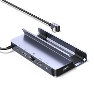Steam Deck Dock 6-in-1 USB C Docking Station with 4K@60Hz HD-MI Gigabit Ethernet
