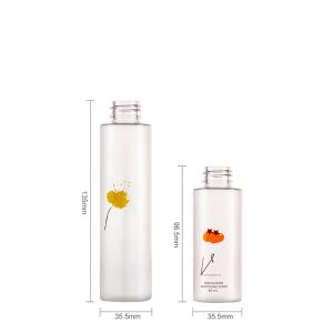 Recyclable Empty Plastic Cosmetic Bottles Frosted Finish For Skincare