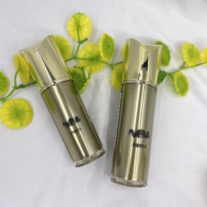 Special Shape Cosmetic Pump Bottle Gold Refillable Cosmetic Containers 80ml