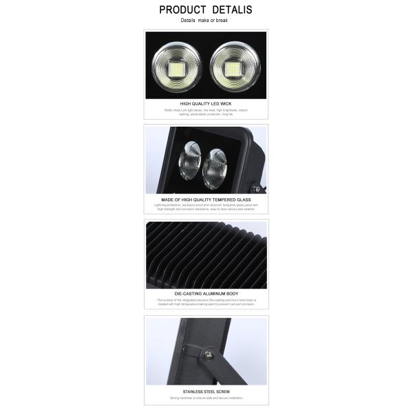 Sturdiness LED Solar Powered Flood Lights 75*145 Degree Beam Angle