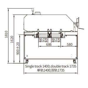 Interchangeable Double Sided Rails SE Series Reflow Oven 3120mm