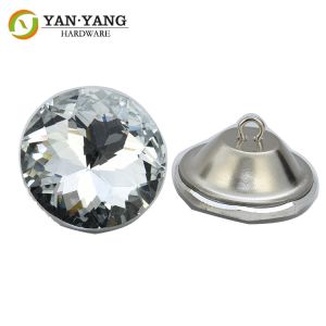 Quality wholesale price diamond glass sofa button crystal buttons for sale