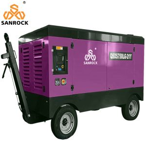 High Pressure Diesel Screw Air Compressor Machine Portable