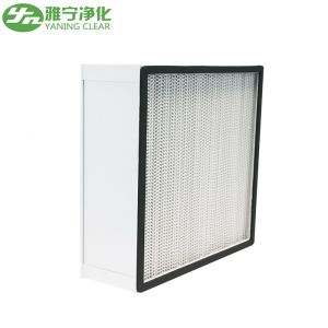 Panel Filter Construction Customized H13 Deep Pleat HEPA Filter with Aluminum