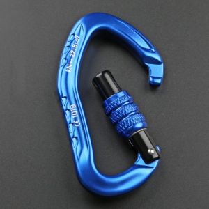 Aluminum Climbing Carabiner With Screw Locking Climbing Carabiner