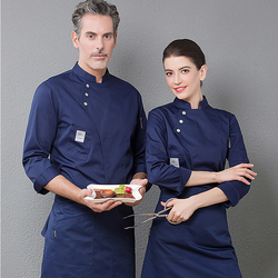 OEM Service Restaurant Costume Bar Kitchen Women Fitted Chef Coat