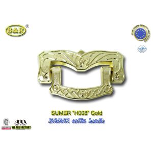 Ref H008 Gold Size 19 X 11 Cm Casket Handles , Zinc Alloy Coffin Accessories