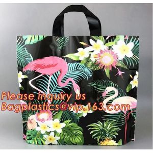 Quality Stylish, concise plastik shopping shopping bags with logos and soft loop handle plastic bag,Stamp Printed Ameritote Plas for sale