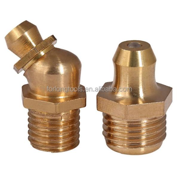 Universal Car Fitment Straight Brass Hydraulic Grease Nipple M6 M8 M10 for Heavy Duty Drive Excavator Truck OE NO. Standard