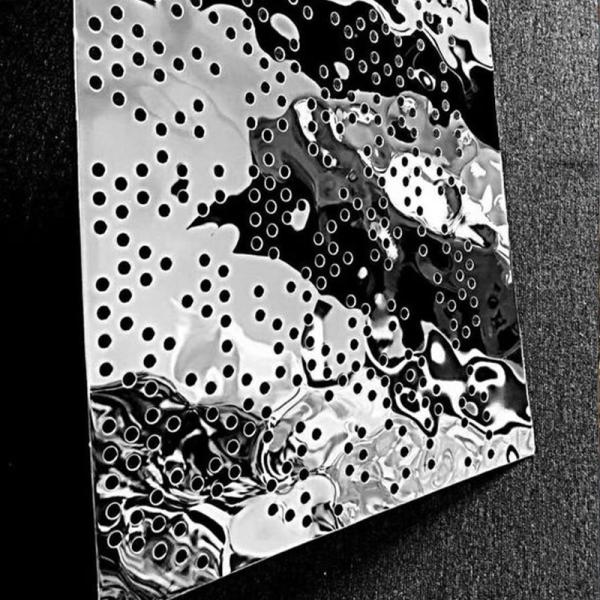 Perforated Ripple Finish 304 316 Stainless Steel Sheet For Ceiling Wall Panels
