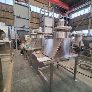 Starch Flour Bag Dump Station With Vibration Screener System For Discharging