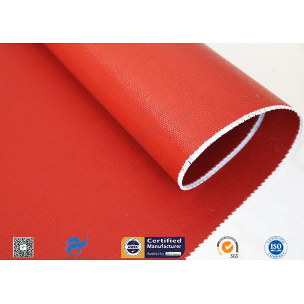 1mm Bright Red Silicone Coated Fiberglass Cloth For Thermal Insulation Jacket