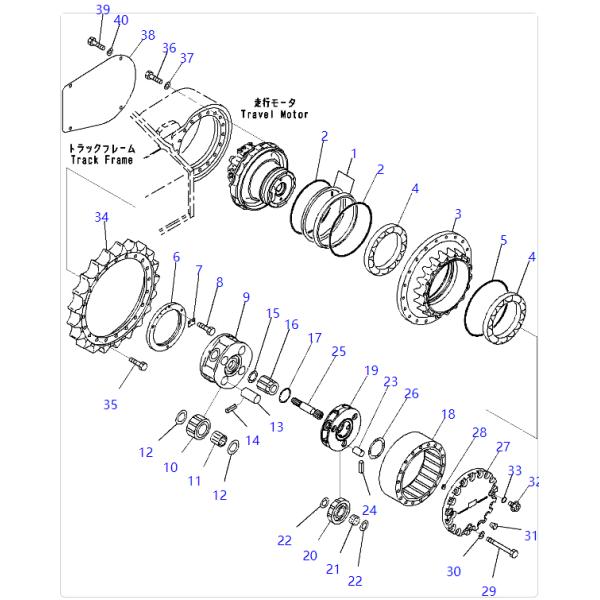 22U-27-21161 22U2721161 Carrier KOMATSU Excavator Spare Parts For PC220LC-8
