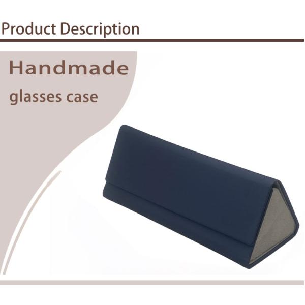 Faux Leather Personalised Logo Triangle Sunglasses Case