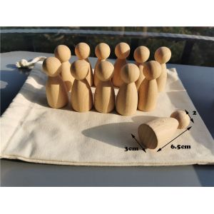 Sort Pegdoll Wooden Rainbow Stacker Wooden Memory Stick Game