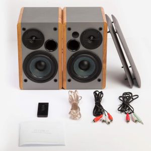 Vofull 100W Bookshelf Speakers with Hi-Res Audio and Deep Bass Response