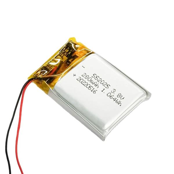 552025 Li Ion Battery Pack 3.8V 280mAh Lipo Batteries For Digital Watch