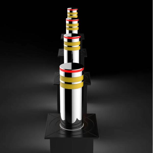 Buy 1000mm Height Automatic Rising Bolards High Strength Electrostatic Spraying at wholesale prices