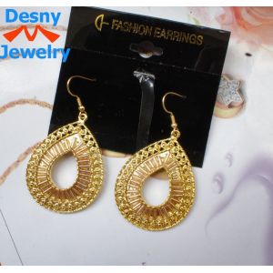 Quality Big large american indian golden teardrop dangle drop earrings for sale