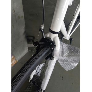 Sleek white frame adult 700C single speed bicycle fixed gear bikes with coaster