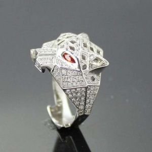 Women Jewelry Lion Sstyle 925 Silver Cubic Zircon Ring (F01)
