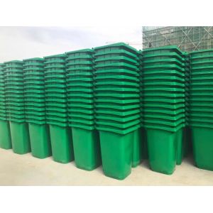 360L big size plastic dustbin garbage container recycle bin with 2 wheels pedal