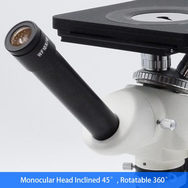 Inverted Metallurgical Optical Microscope WF10x/18mm Eyepiece Quadruple Nosepiece