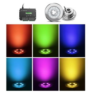 Tempered glass SS316L 200LM DC24V LED Fountain Pool Light