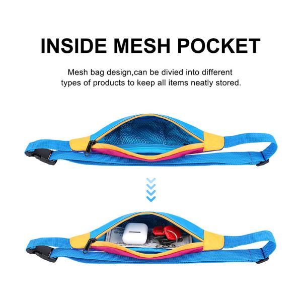 Strap Sling Waist Bag Women'S Nylon Fanny Pack 420D 11X2.3X4.3 Inch