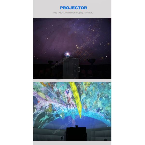 100% Blackout Inflatable Projection Dome Digital Planetarium Dome Projector