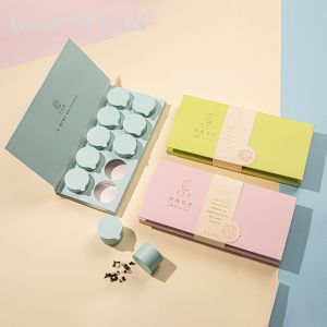 High End Tea Packaging Box Empty Gift Box For Small Can Tea Floral Tea And