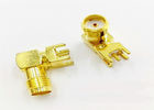 Waterproof SMA RF Coaxial Connectors Female , Right Angle Coax Connector PCB
