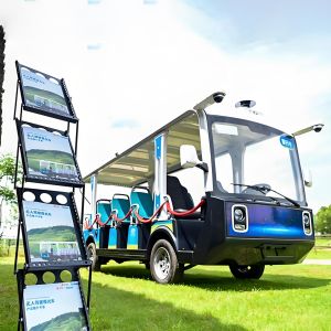 NEWBASE Yokee 14-Seater Autonomous Sightseeing Vehicle with Eco-Friendly